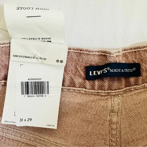 New Levi’s Made and Crafted High Loose Women's Jeans pink sand - Picture 8 of 11